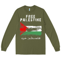 Army Green free jerusa.lem, ga.za, free palest . trending  shirt Long Sleeve Tee - artisFamous