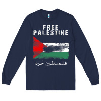 Navy free jerusa.lem, ga.za, free palest . trending  shirt Long Sleeve Tee - artisFamous