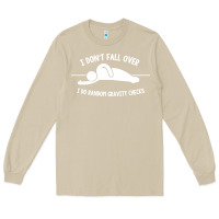 Mushroom i don't fall over i do random gravity checks Long Sleeve Tee - artisFamous
