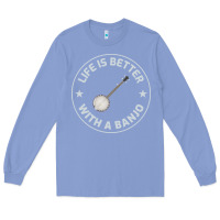 Colony Blue Banjo Bluegrass Music Traditional Musician Funny Gift Long Sleeve Tee - artisFamous