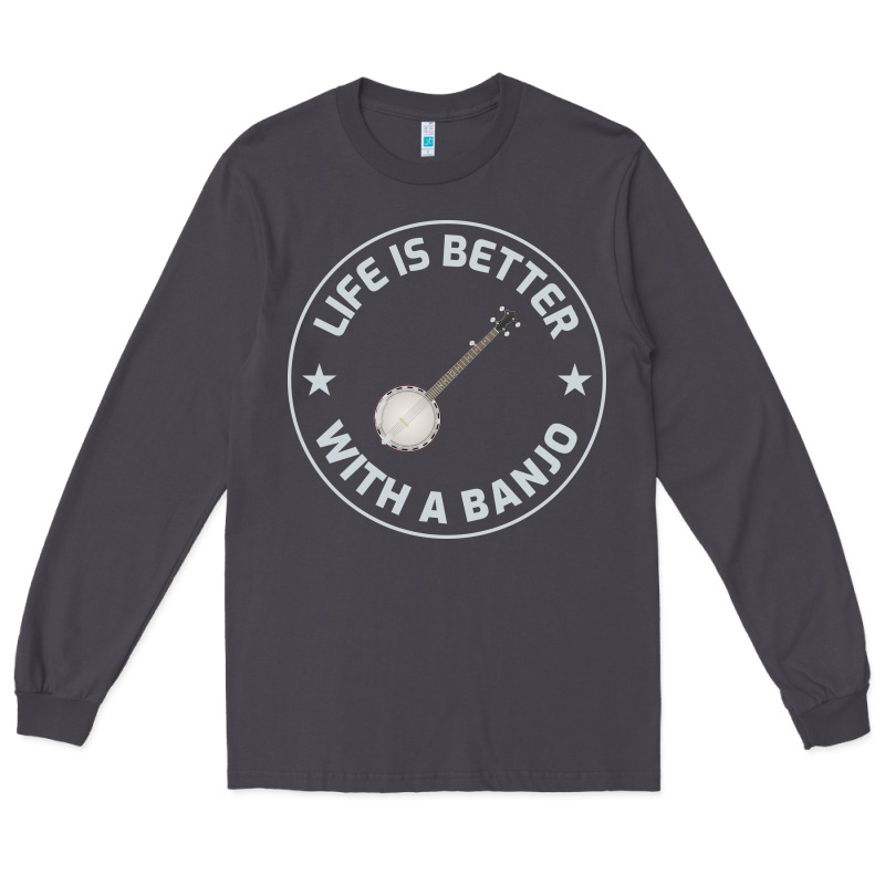 Banjo Bluegrass Music Traditional Musician Funny Gift Long Sleeve Tee by artisFamous | Teevron