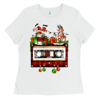 White christmas cassette Ladies Tee - FaDigitalArtStudio