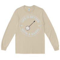 Mushroom Banjo Bluegrass Music Traditional Musician Funny Gift Long Sleeve Tee - artisFamous