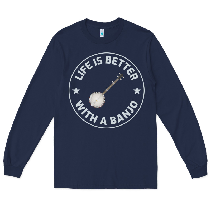 Banjo Bluegrass Music Traditional Musician Funny Gift Long Sleeve Tee by artisFamous | Teevron