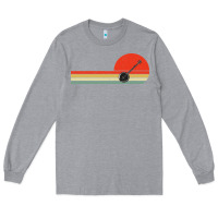 Heather Grey Banjo Bluegrass Music Traditional Musician vintage retro Long Sleeve Tee - artisFamous