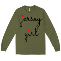 Army Green new jersey girl on the shore Long Sleeve Tee - artisFamous