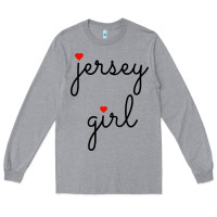 Heather Grey new jersey girl on the shore Long Sleeve Tee - artisFamous