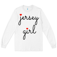 White new jersey girl on the shore Long Sleeve Tee - artisFamous