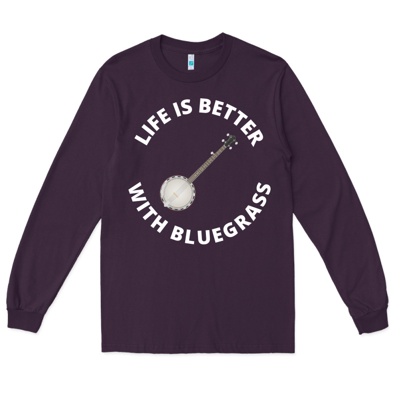 Banjo Bluegrass Music Traditional Musician Funny Gift Long Sleeve Tee by artisFamous | Teevron
