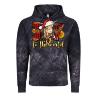 Cloud Black joy to the world christmas cow Vintage Hoodie - LillyAllenDesigns