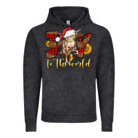 Vintage Black joy to the world christmas cow Vintage Hoodie - LillyAllenDesigns