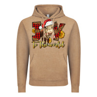 Vintage Coffee joy to the world christmas cow Vintage Hoodie - LillyAllenDesigns
