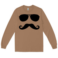 Toasted Coconut moustache and sunglasses Long Sleeve Tee - artisFamous