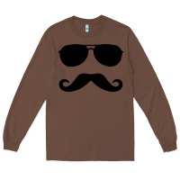 Chestnut moustache and sunglasses Long Sleeve Tee - artisFamous