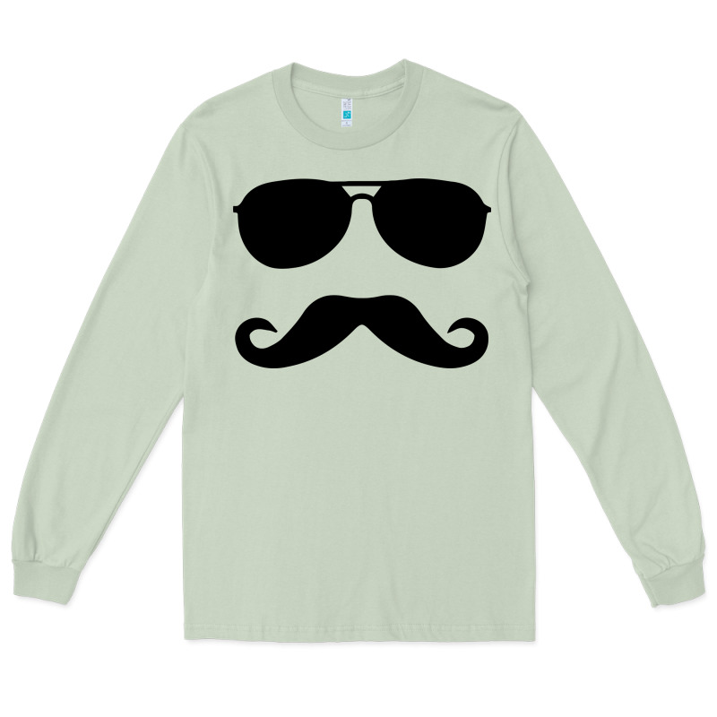 Moustache And Sunglasses Long Sleeve Tee by artisFamous | Teevron