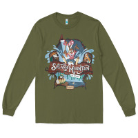 Army Green Splash Mountain Long Sleeve Tee - artisFamous
