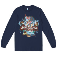 Navy Splash Mountain Long Sleeve Tee - artisFamous