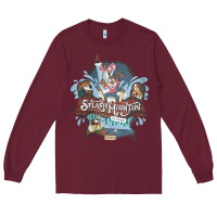 Burgundy Splash Mountain Long Sleeve Tee - artisFamous