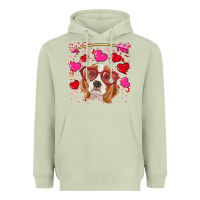 Matcha Valentines day  beagle Heavyweight Hoodie - RanaPortraitStore