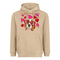Mushroom Valentines day  beagle Heavyweight Hoodie - RanaPortraitStore