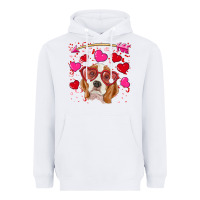 White Valentines day  beagle Heavyweight Hoodie - RanaPortraitStore