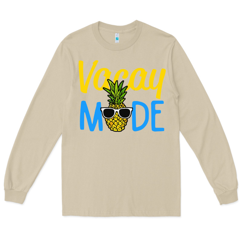 Vacay Mode Shirt Pineapple Long Sleeve Tee by artisFamous | Teevron