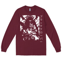 Burgundy vintage japanese anime Long Sleeve Tee - artisFamous