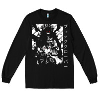 Black vintage japanese anime Long Sleeve Tee - artisFamous