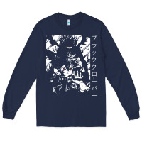 Navy vintage japanese anime Long Sleeve Tee - artisFamous