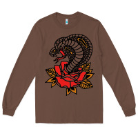 Chestnut the king cobra snake and rose Long Sleeve Tee - artisFamous