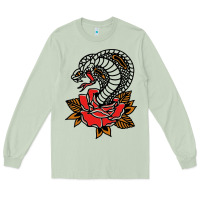 Matcha the king cobra snake and rose Long Sleeve Tee - artisFamous