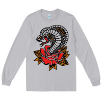 Moon Dust the king cobra snake and rose Long Sleeve Tee - artisFamous