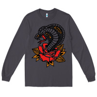 Smoke the king cobra snake and rose Long Sleeve Tee - artisFamous