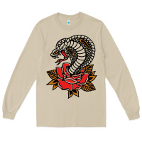 Mushroom the king cobra snake and rose Long Sleeve Tee - artisFamous