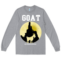 Heather Grey big thunder mountain goat Long Sleeve Tee - artisFamous