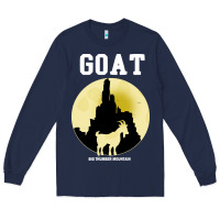 Navy big thunder mountain goat Long Sleeve Tee - artisFamous