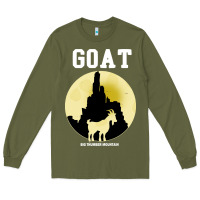 Army Green big thunder mountain goat Long Sleeve Tee - artisFamous