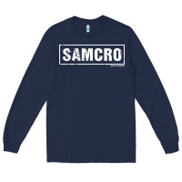 Navy samcro Long Sleeve Tee - artisFamous