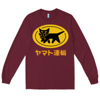 Burgundy yamato transfer Long Sleeve Tee - artisFamous