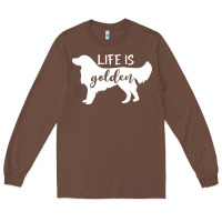 Chestnut golden retriever - life is golden white Long Sleeve Tee - artisFamous