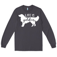 Smoke golden retriever - life is golden white Long Sleeve Tee - artisFamous