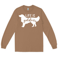 Toasted Coconut golden retriever - life is golden white Long Sleeve Tee - artisFamous