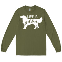 Golden Retriever - Life Is Golden White Long Sleeve Tee | Teevron