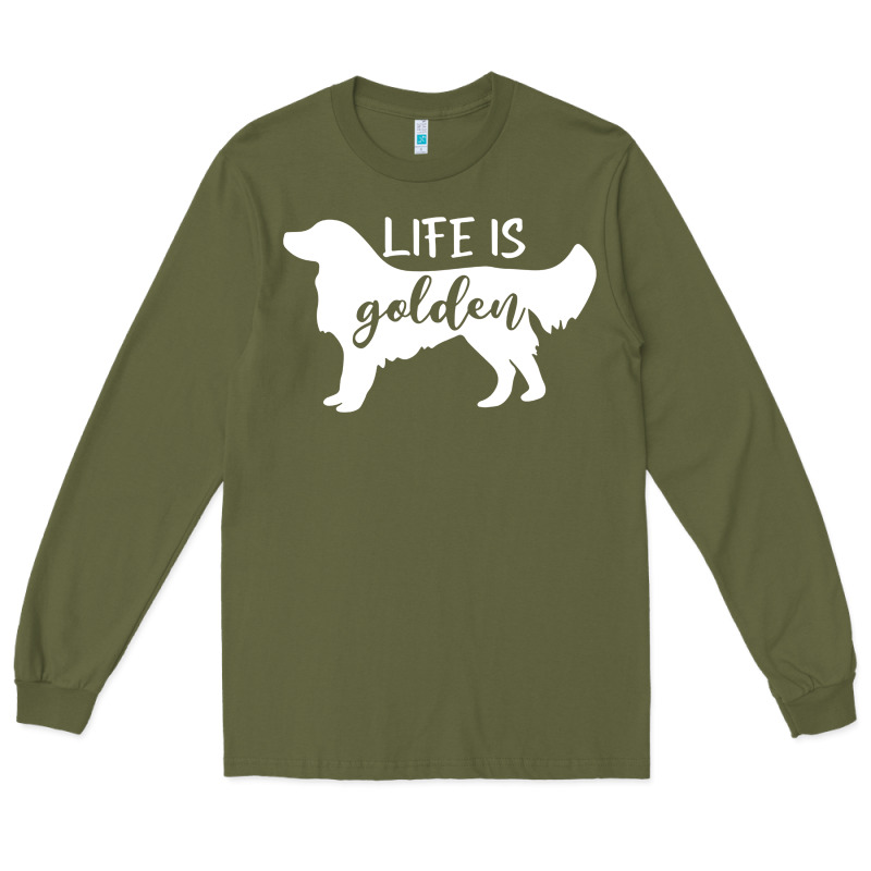 Golden Retriever - Life Is Golden White Long Sleeve Tee by artisFamous | Teevron