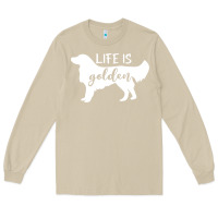 Mushroom golden retriever - life is golden white Long Sleeve Tee - artisFamous