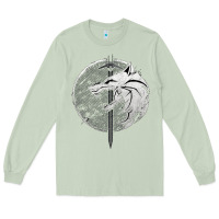 Matcha Witcher Wolf Long Sleeve Tee - artisFamous