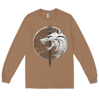 Toasted Coconut Witcher Wolf Long Sleeve Tee - artisFamous