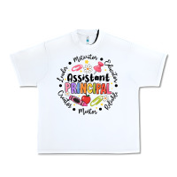 White Principal Assistant Urban Heavy Tee - CowhideDigitalArt