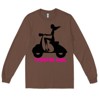 Chestnut scooter girl Long Sleeve Tee - artisFamous