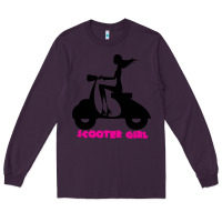 Plum scooter girl Long Sleeve Tee - artisFamous
